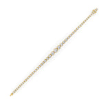5CTW Round Shaped Lab Grown Diamond (F/VS) Graduating Tennis Bracelet in 14K Gold