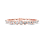 5CTW Round Shaped Lab Grown Diamond (F/VS) Graduating Tennis Bracelet in 14K Gold