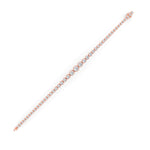 5CTW Round Shaped Lab Grown Diamond (F/VS) Graduating Tennis Bracelet in 14K Gold