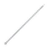 10CTW Emerald Shaped Lab Grown Diamond (F/VS) Tennis Bracelet in 14K Gold