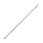 12CTW Emerald Shaped Lab Grown Diamond (F/VS) Tennis Bracelet in 14K Gold