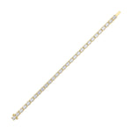 12CTW Emerald Shaped Lab Grown Diamond (F/VS) Tennis Bracelet in 14K Gold
