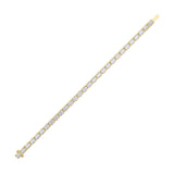 12CTW Emerald Shaped Lab Grown Diamond (F/VS) Tennis Bracelet in 14K Gold