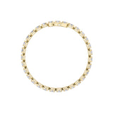 10.5CTW Oval Shaped Lab Grown Diamond (F/VS) Bracelet in 14K Gold