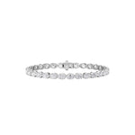 11CTW Oval Shaped Lab Grown Diamond (F/VS) Bracelet in 14K Gold