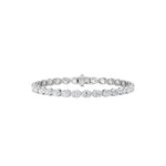 5.5CTW Oval Shaped Lab Grown Diamond (F/VS) Tennis Bracelet in 14K Gold