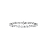 5.5CTW Oval Shaped Lab Grown Diamond (F/VS) Tennis Bracelet in 14K Gold