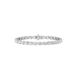 7CTW Oval Shaped Lab Grown Diamond (F/VS) Tennis Bracelet in 14K Gold