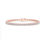 3CTW Round Shaped Lab Grown Diamond (F/VS) Tennis Bracelet in 14K Gold