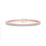 3CTW Round Shaped Lab Grown Diamond (F/VS) Tennis Bracelet in 14K Gold