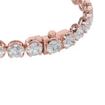 3CTW Round Shaped Lab Grown Diamond (F/VS) Tennis Bracelet in 14K Gold