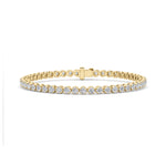 5CTW Round Shaped Lab Grown Diamond (F/VS) Tennis Bracelet in 14K Gold