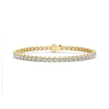 5CTW Round Shaped Lab Grown Diamond (F/VS) Tennis Bracelet in 14K Gold