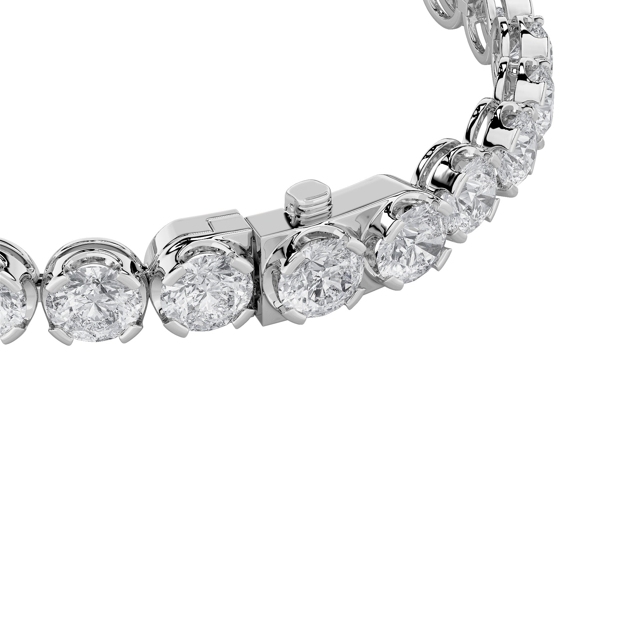 6CTW Round Shaped Lab Grown Diamond (F/VS)  Bracelet in 14K Gold