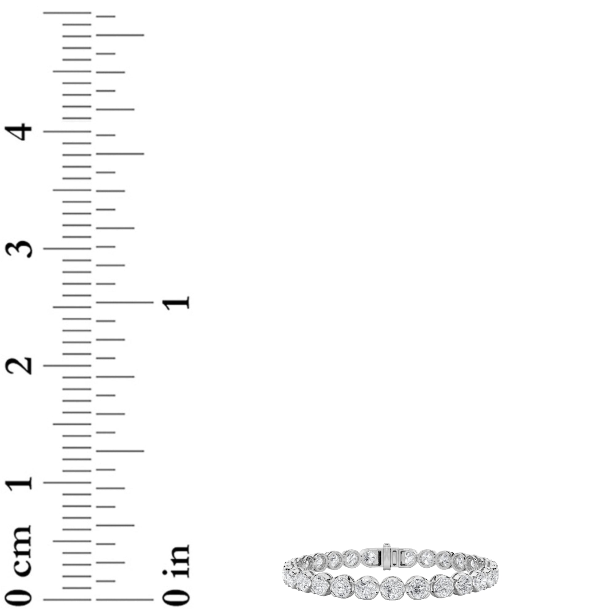 6CTW Round Shaped Lab Grown Diamond (F/VS)  Bracelet in 14K Gold