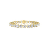 6CTW Round Shaped Lab Grown Diamond (F/VS)  Bracelet in 14K Gold