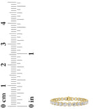 6CTW Round Shaped Lab Grown Diamond (F/VS)  Bracelet in 14K Gold