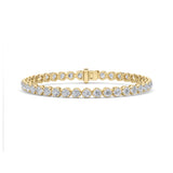 7CTW Round Shaped Lab Grown Diamond (F/VS)  Bracelet in 14K Gold