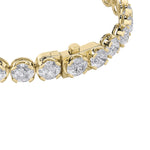 7CTW Round Shaped Lab Grown Diamond (F/VS)  Bracelet in 14K Gold