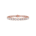 7CTW Round Shaped Lab Grown Diamond (F/VS)  Bracelet in 14K Gold