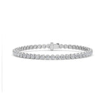 8CTW Round Shaped Lab Grown Diamond (F/VS)  Bracelet in 14K Gold