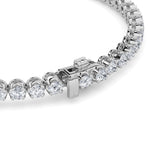 8CTW Round Shaped Lab Grown Diamond (F/VS)  Bracelet in 14K Gold