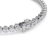 8CTW Round Shaped Lab Grown Diamond (F/VS)  Bracelet in 14K Gold