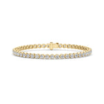 8CTW Round Shaped Lab Grown Diamond (F/VS)  Bracelet in 14K Gold