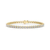 8CTW Round Shaped Lab Grown Diamond (F/VS)  Bracelet in 14K Gold