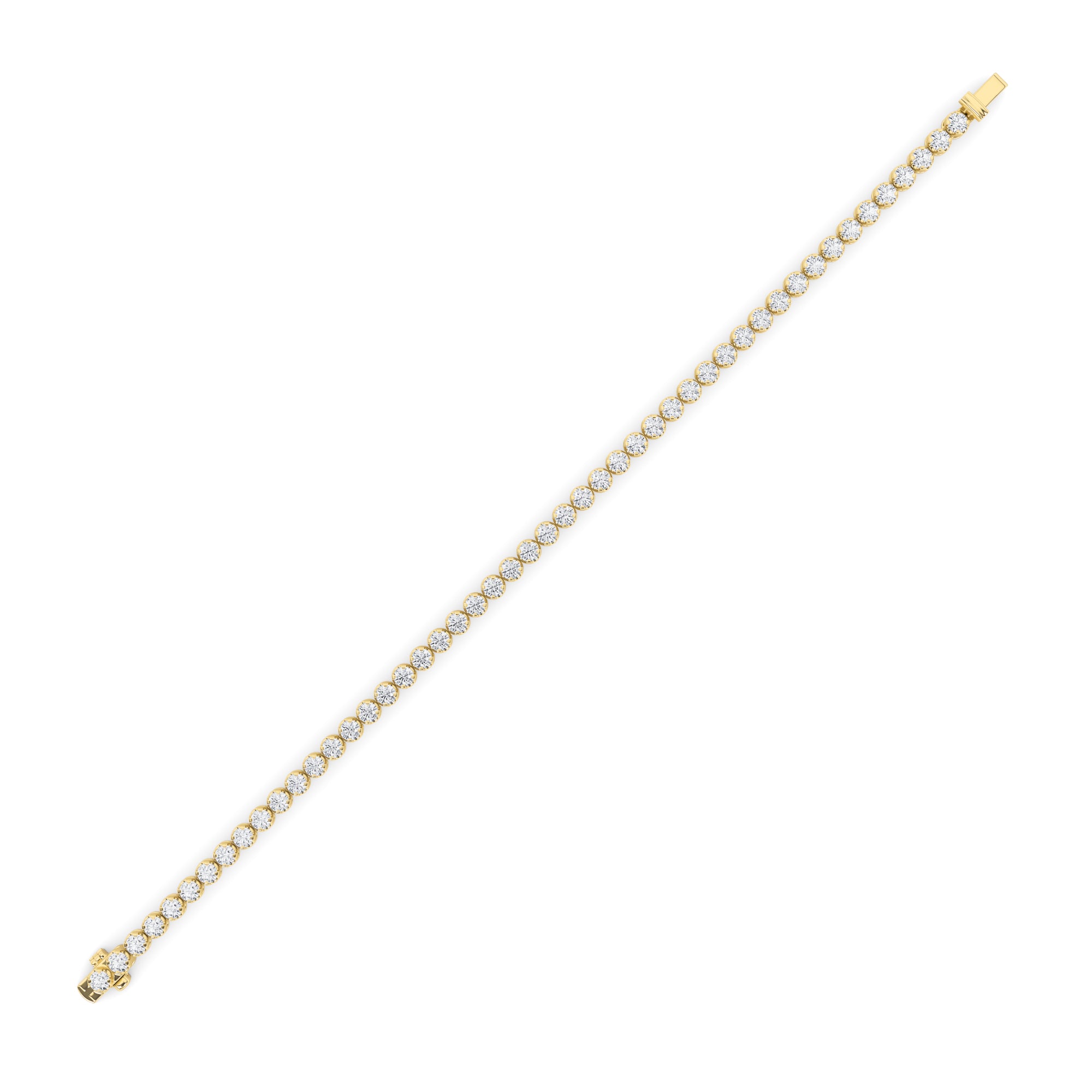 8CTW Round Shaped Lab Grown Diamond (F/VS)  Bracelet in 14K Gold