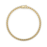8CTW Round Shaped Lab Grown Diamond (F/VS)  Bracelet in 14K Gold