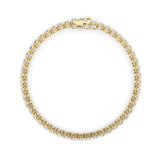 8CTW Round Shaped Lab Grown Diamond (F/VS)  Bracelet in 14K Gold