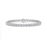 9CTW Round Shaped Lab Grown Diamond (F/VS)  Bracelet in 14K Gold