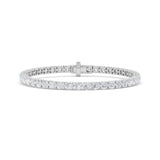 9CTW Round Shaped Lab Grown Diamond (F/VS) Tennis Bracelet in 14K Gold