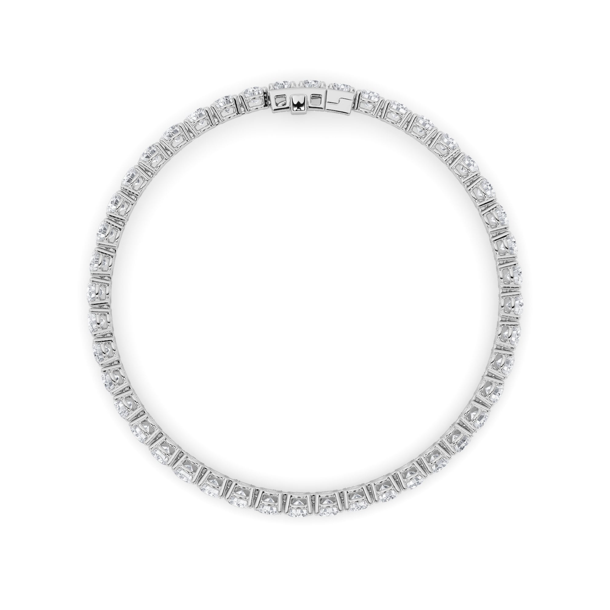 9CTW Round Shaped Lab Grown Diamond (F/VS) Tennis Bracelet in 14K Gold