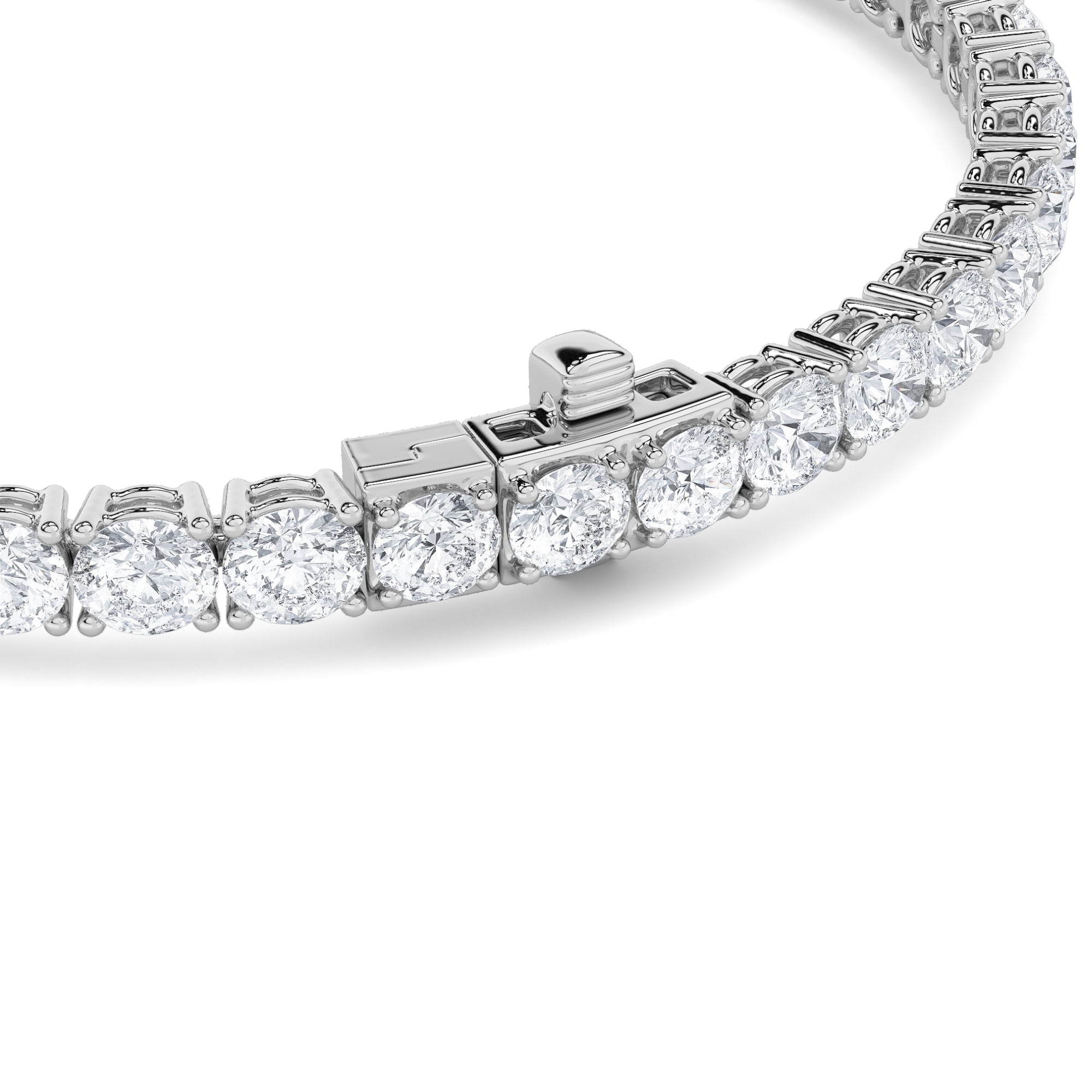 9CTW Round Shaped Lab Grown Diamond (F/VS) Tennis Bracelet in 14K Gold
