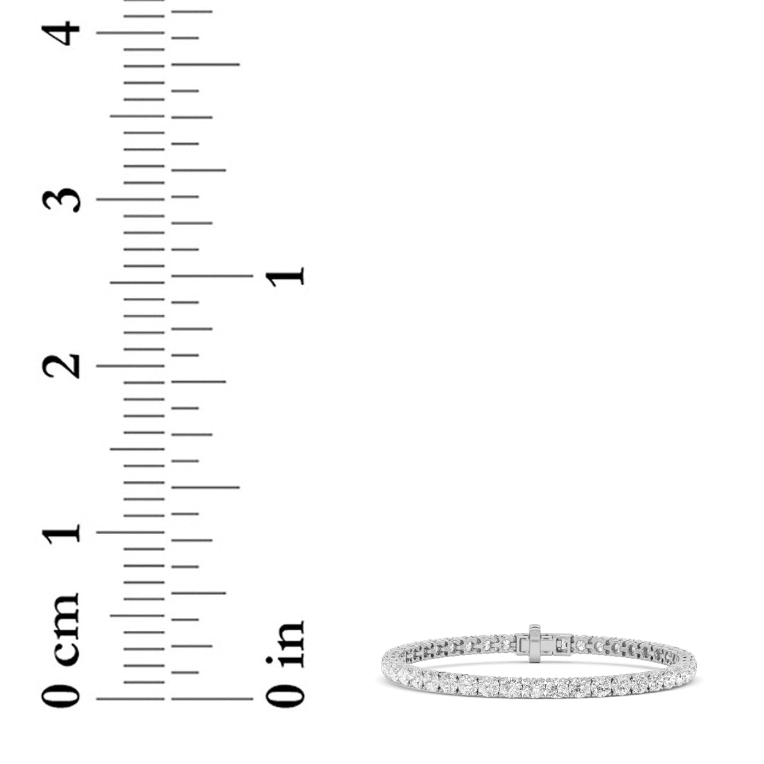 9CTW Round Shaped Lab Grown Diamond (F/VS) Tennis Bracelet in 14K Gold