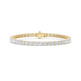 9CTW Round Shaped Lab Grown Diamond (F/VS) Tennis Bracelet in 14K Gold