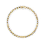 9CTW Round Shaped Lab Grown Diamond (F/VS) Tennis Bracelet in 14K Gold