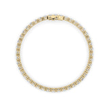 9CTW Round Shaped Lab Grown Diamond (F/VS) Tennis Bracelet in 14K Gold