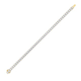 9CTW Round Shaped Lab Grown Diamond (F/VS) Tennis Bracelet in 14K Gold