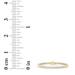 9CTW Round Shaped Lab Grown Diamond (F/VS) Tennis Bracelet in 14K Gold