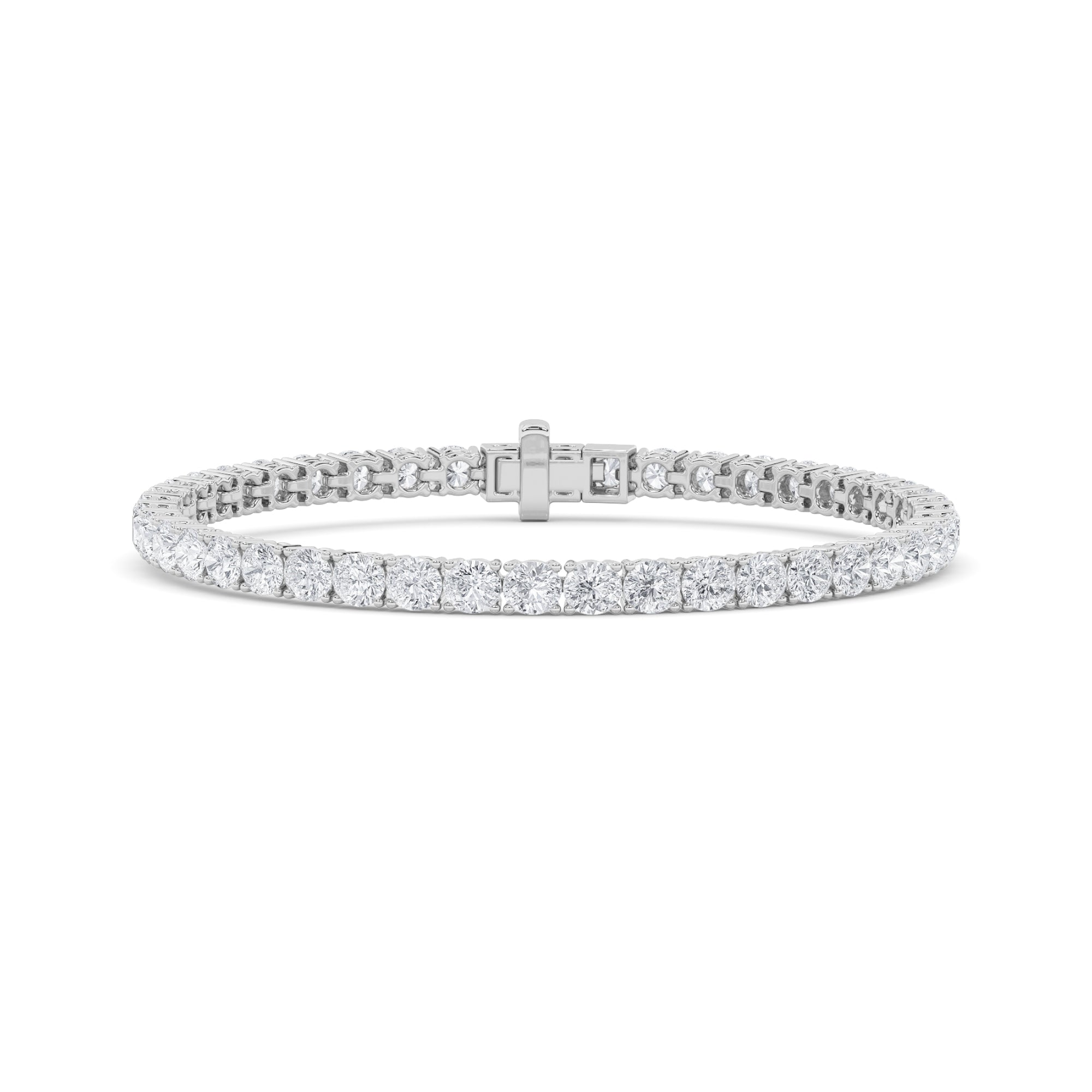 9.5CTW Round Shaped Lab Grown Diamond (F/VS) Bracelet in 14K Gold