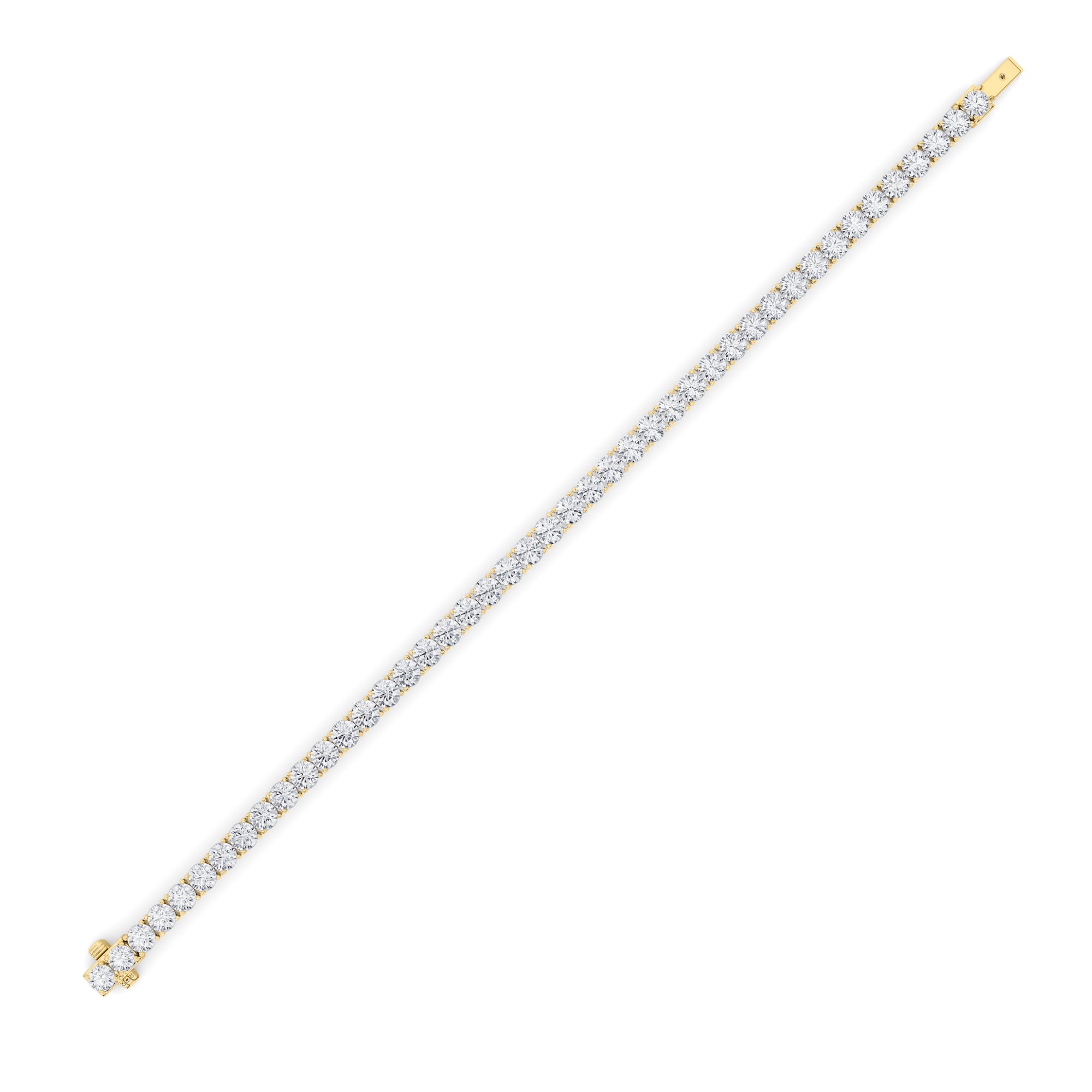 9.5CTW Round Shaped Lab Grown Diamond (F/VS) Bracelet in 14K Gold