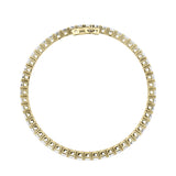10CTW Emerald Shaped Lab Grown Diamond (F/VS) East West Line Bracelet in 14K Gold