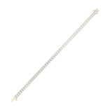 10CTW Emerald Shaped Lab Grown Diamond (F/VS) East West Line Bracelet in 14K Gold