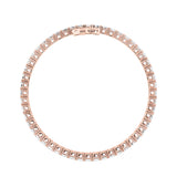 12.5CTW Emerald Shaped Lab Grown Diamond (F/VS) East West Line Bracelet in 14K Gold
