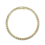 18.5CTW Emerald Shaped Lab Grown Diamond (F/VS) East West Line Bracelet in 14K Gold