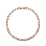 18.5CTW Emerald Shaped Lab Grown Diamond (F/VS) East West Line Bracelet in 14K Gold