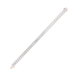 21.5CTW Emerald Shaped Lab Grown Diamond (G/VS) East West Line Bracelet in 14K Gold
